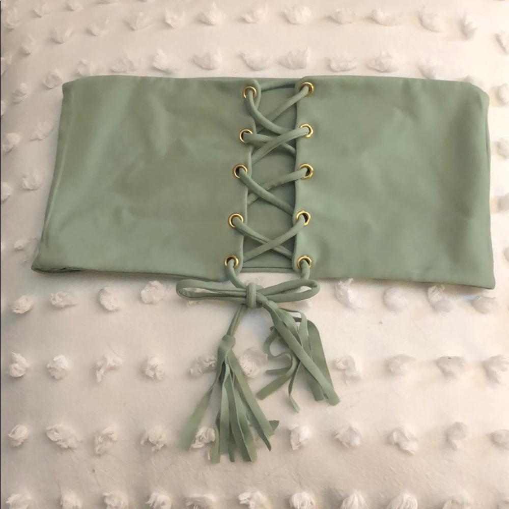 Montce Pistache Corset Bikini Top size Large